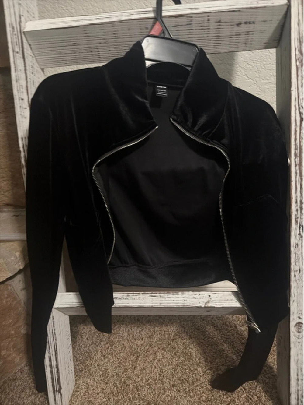 Velvet Crop Top Jacket